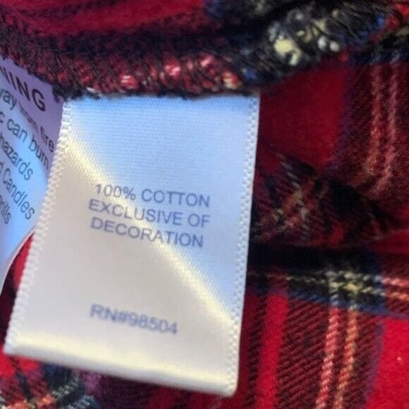 Lanz of Salzburg long Nightgown M red Plaid Cottagecore Prairie Grannycore - Picture 3 of 13